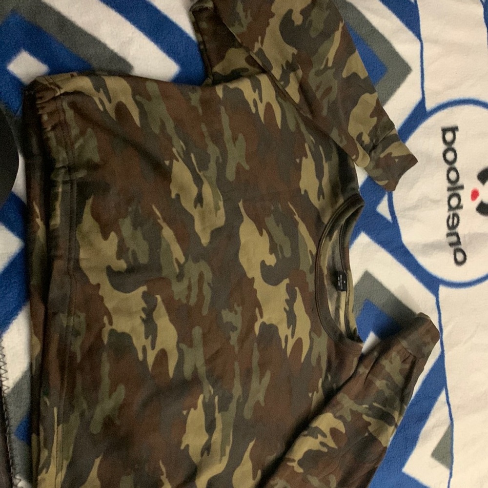 Shein camo croptop